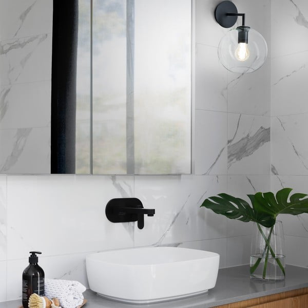 Juodas sieninis šviestuvas SULION Bogard, ø 20 cm-image-2