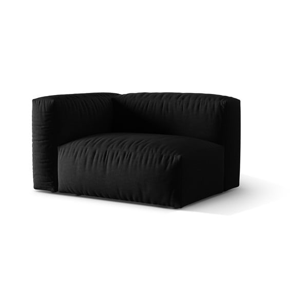 Modulinė sofos dalis juodos spalvos (su kairiuoju kampu) Martina – Micadoni Home-image-2