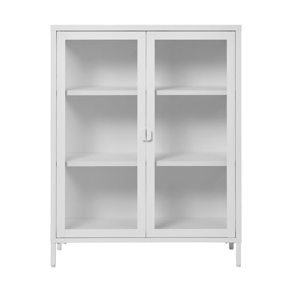 Iš metalo vitrina baltos spalvos 80x101 cm Brisbane – House Nordic