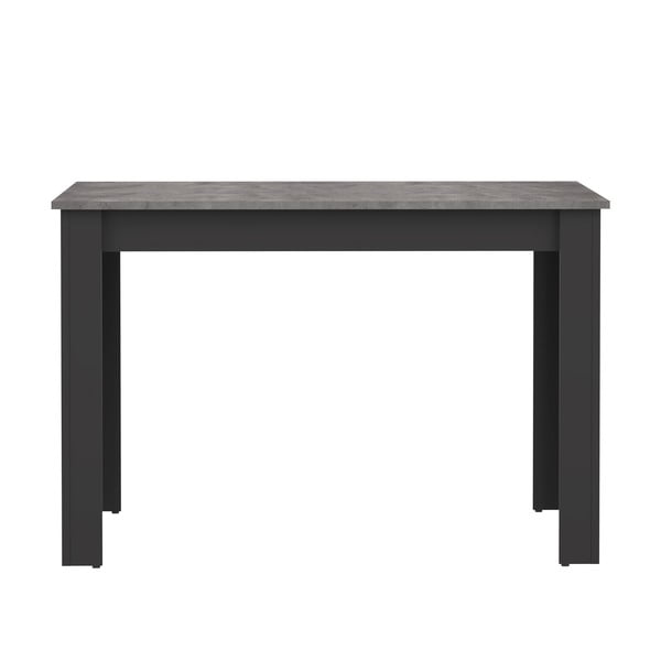 Juodas valgomojo stalas su betoniniu stalviršiu 110x70 cm Nice - TemaHome 