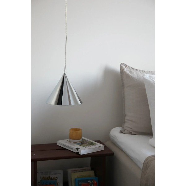 Sidabrinės spalvos iš metalo kabantis šviestuvas ø 19 cm su metaliniu gaubtu Tip – Markslöjd-image-1