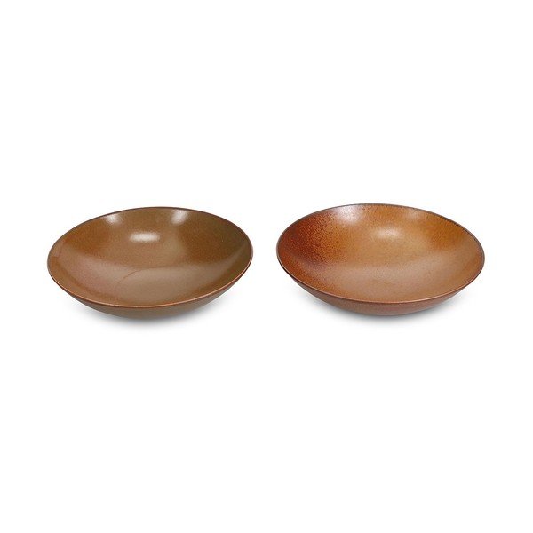 Rudos spalvos sriubos iš porceliano  lėkštė ø 26 cm Ovio – BonBistro-image-3