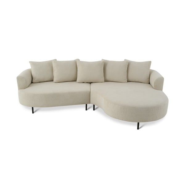 Kampinė sofa smėlio spalvos (su dešiniuoju kampu) Vitoria – Scandic-image-2