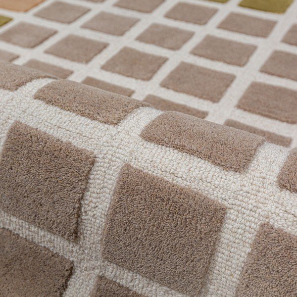 Rankų darbo žalios spalvos iš vilnos kilimas 200x290 cm Renga Wool – Flair Rugs-image-4