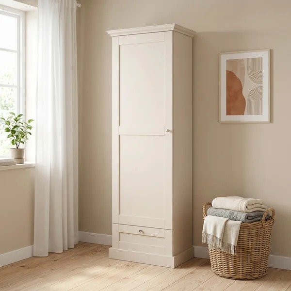 Smėlio spalvos matinis spintelė 60x180x35 cm Binz – Støraa-image-1