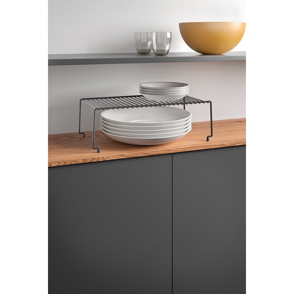 Černá přídavná police do kuchyně Metaltex Brooklyn Lava-image-3