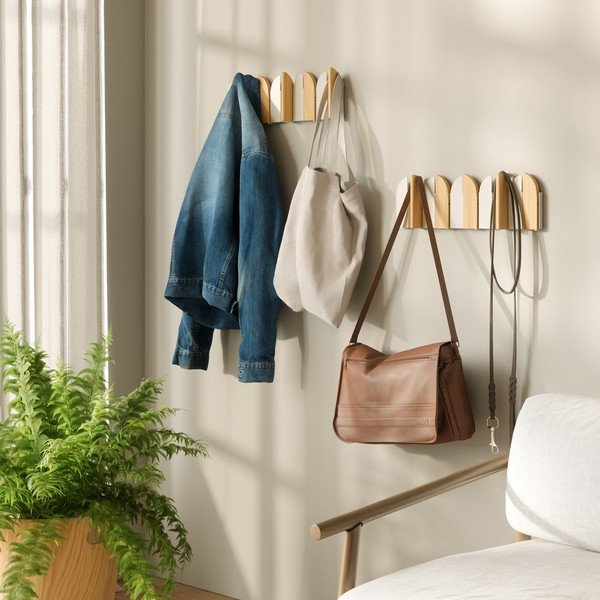 Smėlio spalvos/natūralios spalvos iš plieno sieninė lentyna 43 cm Saloon – Umbra-image-3