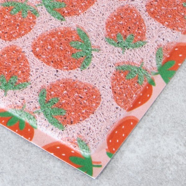 Iš PVC grindų kilimėlis 40x70 cm Pink Strawberry – Artsy Doormats-image-2
