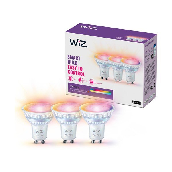 LED lemputės 3 vnt. 5 W GU10, – WiZ