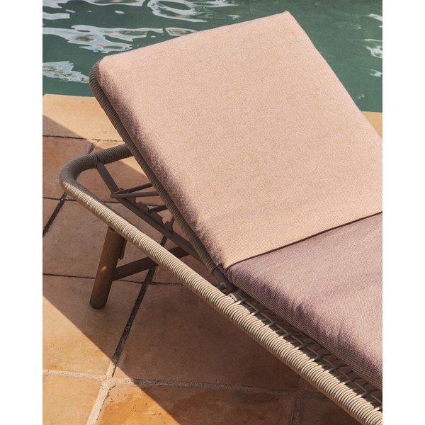 Smėlio spalvos sodo kėdės paminkštinimas šezlongui 50x175 cm Maoni – Kave Home-image-1