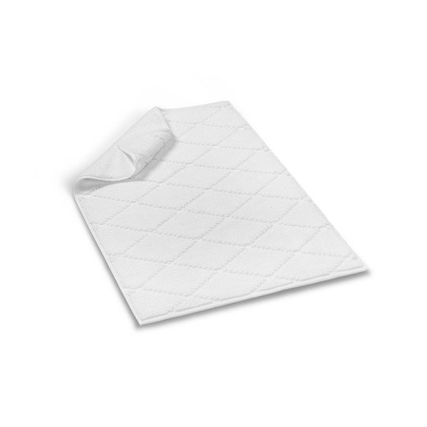 Baltas medvilninis vonios kilimėlis Foutastic Diamond, 50 x 80 cm