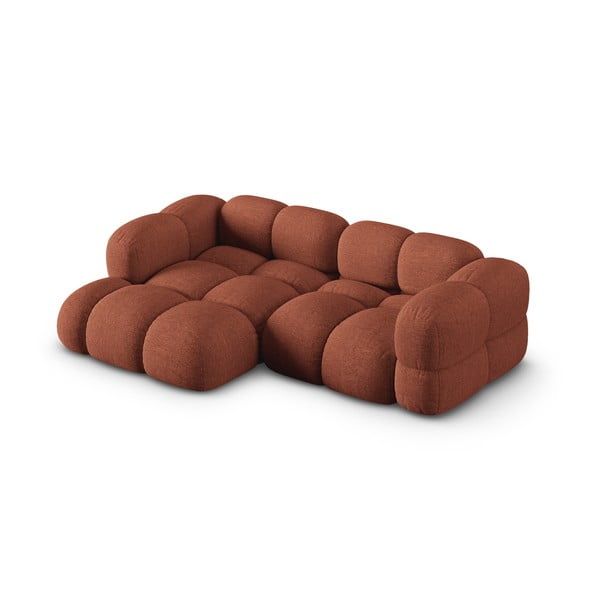 Raudonos plytų spalvos kampinė sofa (su kairiuoju kampu/su gultu) Loretto – Cosmopolitan Design-image-3