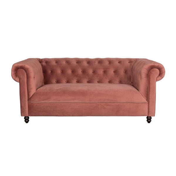 Rožinio aksomo sofa Dutchbone Forest