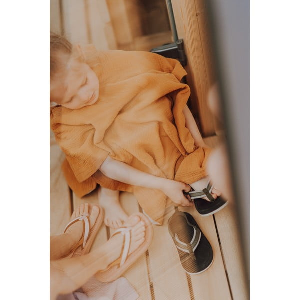 Konjako rudos spalvos muslino kūdikių pončo dydis M - Malomi Kids-image-3