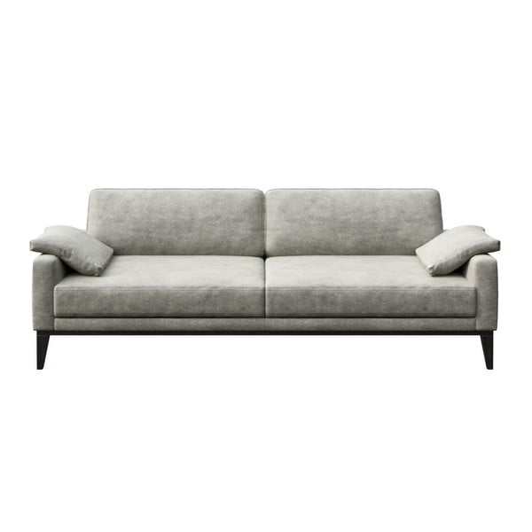 Pilka dirbtinės odos sofa MESONICA Musso, 211 cm