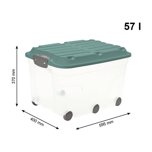 Plastikinė laikymo dėžė su dangčiu Roller - Rotho-image-3
