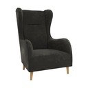 Krėslas tamsiai pilkos spalvos su atlošu iš velveto Carole – Ropez