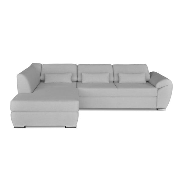 Šviesiai pilka kampinė sofa-lova "Windsor & Co. Sofos Epsilon, kairysis kampas