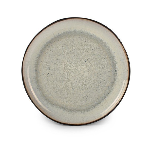 Juodos spalvos/smėlio spalvos desertinė iš akmens masės lėkštė ø 21,5 cm Lunar – Salt&Pepper