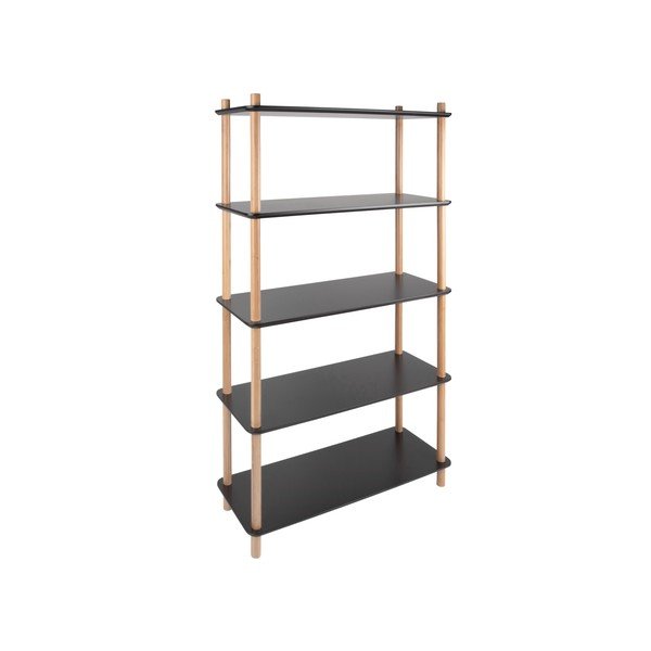 Juoda lentyna su bambukinėmis kojelėmis Leitmotiv spintelė Simplicity-image-2