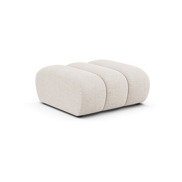 Kreminės spalvos taburetė iš šenilinio audinio Lupine – Micadoni 