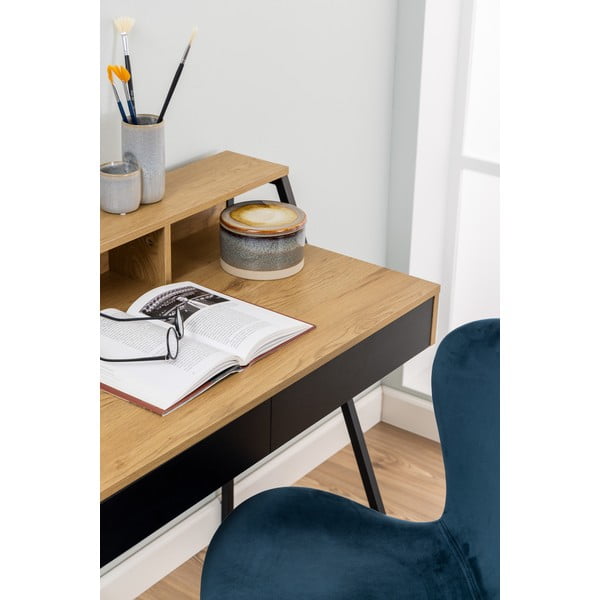 Rašomasis stalas su stalviršiu iš ąžuolo apdailos Actona Reece, 100 x 50 cm-image-2