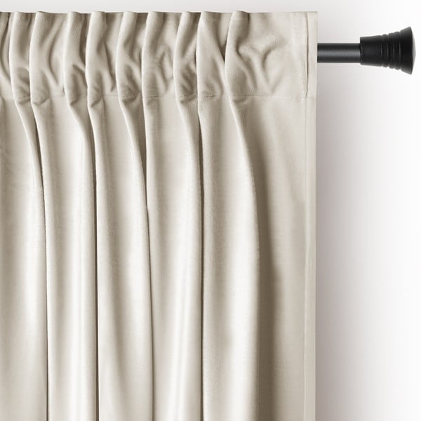 Smėlio spalvos iš velveto pritemdymas (dalinis užtemimas) užuolaida 140x270 cm Pleat – Restilo