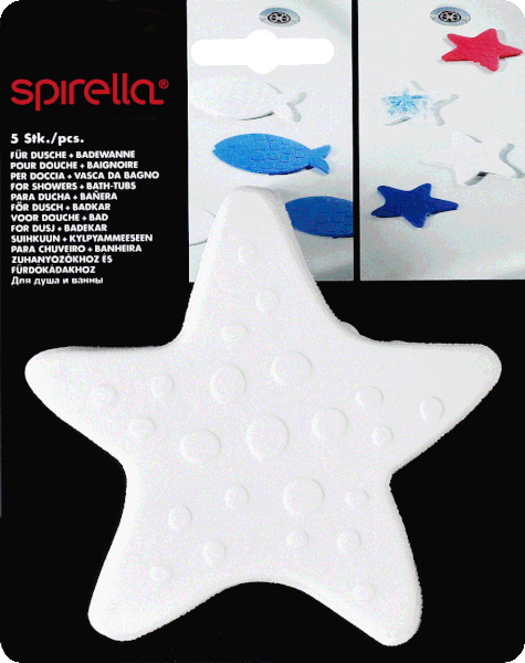 Vaikiški neslystantys kilimėliai 5 vnt. vonioms 13x13 cm Asterie – Spirella-image-1