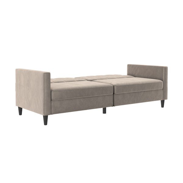 Iš velveto sofa smėlio spalvos 203 cm Hartford – Støraa-image-2