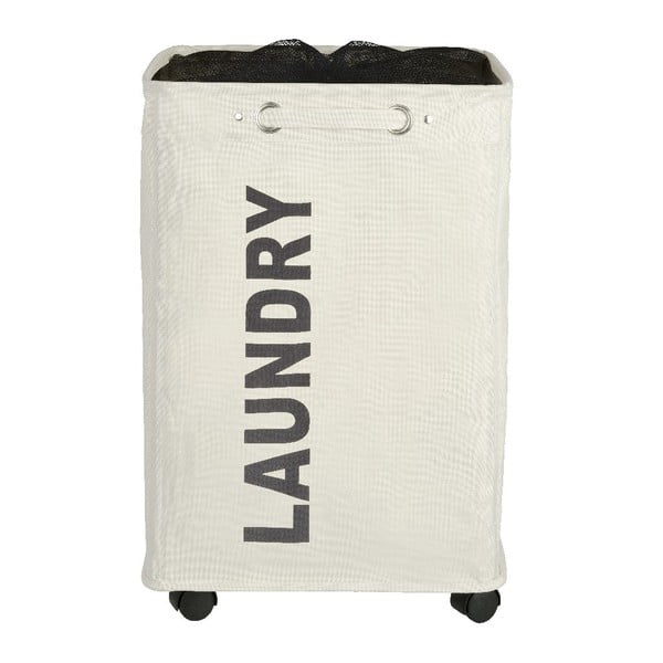 Smėlio spalvos skalbinių krepšys Wenko Quadro, 79,2 l