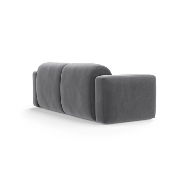 Pilkos spalvos iš velveto sofa 220 cm Strino – Cosmopolitan Design-image-2