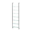 Sidabrinės spalvos iš metalo kelių aukštų sieninė lentyna 46 cm Cubic – Spinder Design
