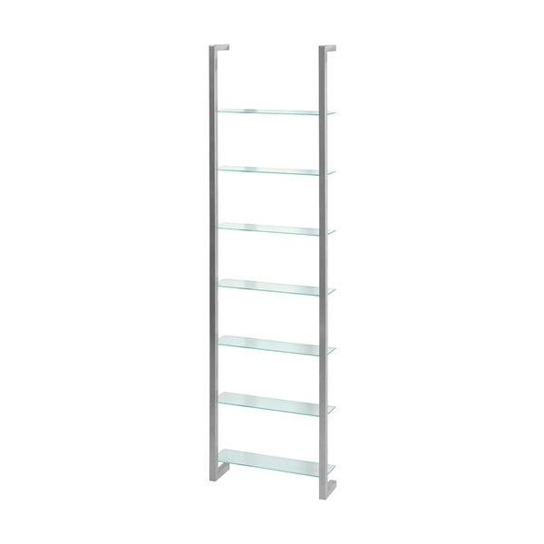 Sidabrinės spalvos iš metalo kelių aukštų sieninė lentyna 46 cm Cubic – Spinder Design