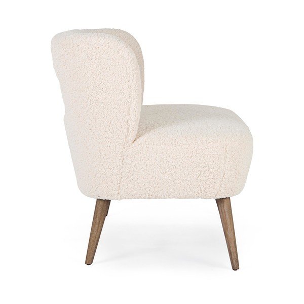 Kreminės spalvos sofa iš dirbtinio kailio 115 cm Cortina – Bizzotto-image-3