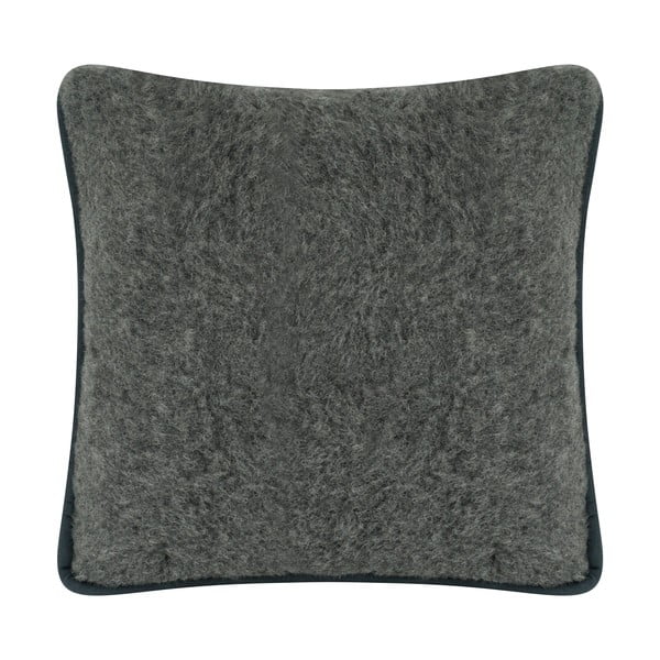 Tamsiai pilka merino vilnos pagalvė Native Natural, 50 x 60 cm