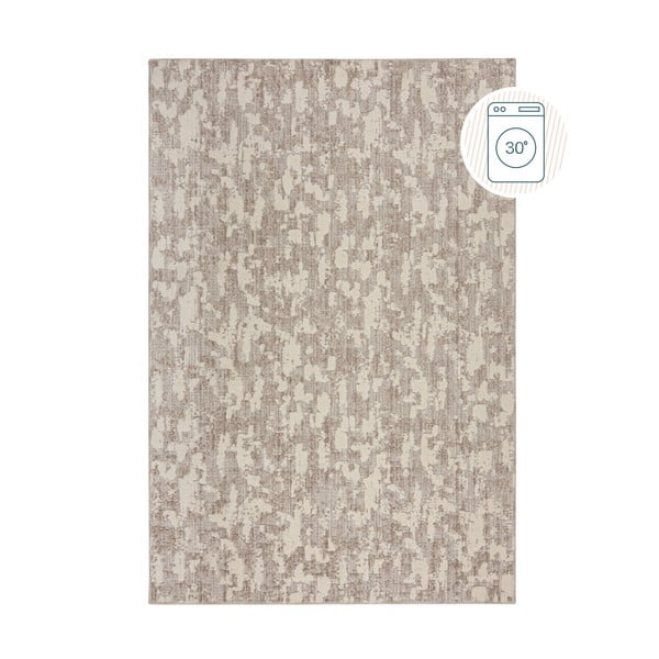 Skalbiamas pilkai smėlinės spalvos kilimas 155x230 cm Connely – Flair Rugs