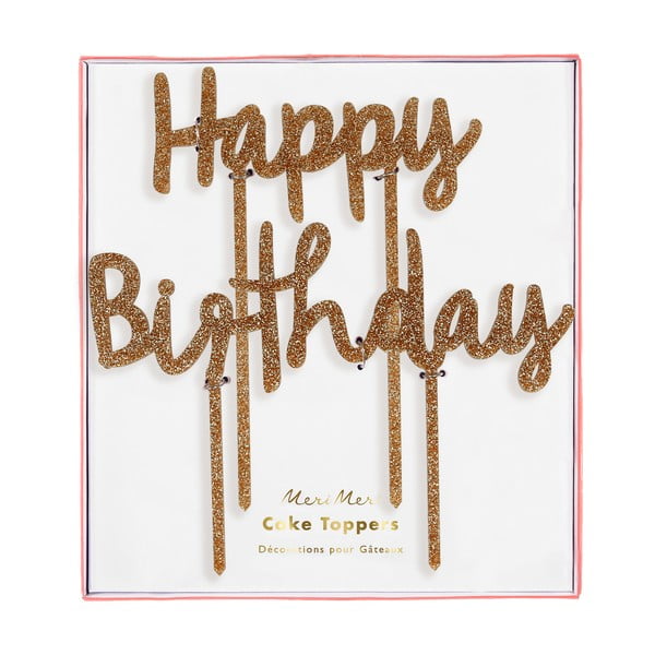Torto papuošimas 2 vnt. Happy Birthday – Meri Meri