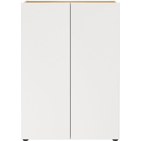 Baltos spalvos spintelė iš ąžuolo 74x105x33 cm Alviano – Germania-image-4