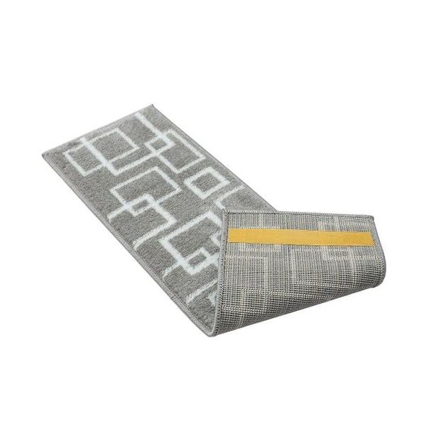 Laiptų kilimėlių rinkiniai pilkos spalvos 13 vnt. 22x73 cm Geometric – Mila Home