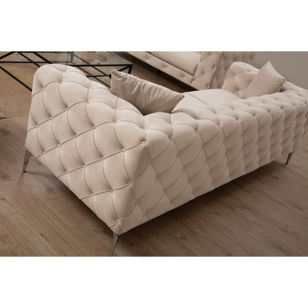Sofa smėlio spalvos iš velveto 197 cm Como – Balcab Home-image-3