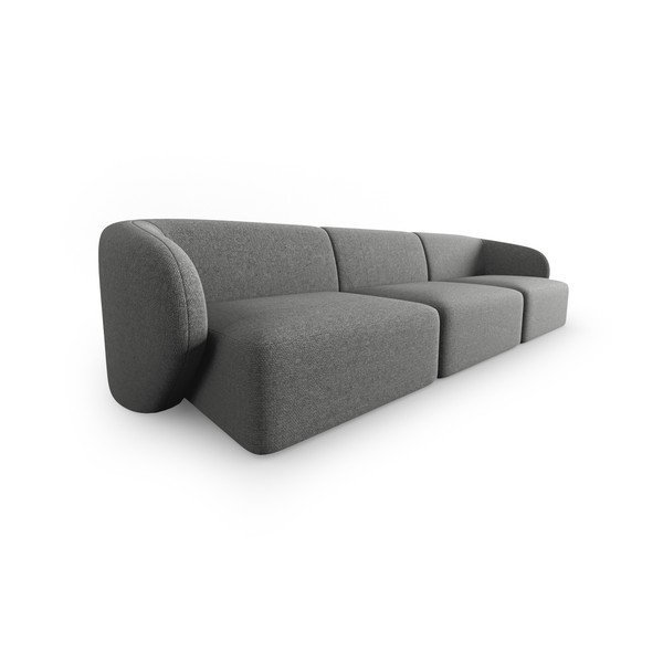 Pilkos spalvos iš šenilinio audinio sofa 266 cm Paolo – Milo Casa-image-2