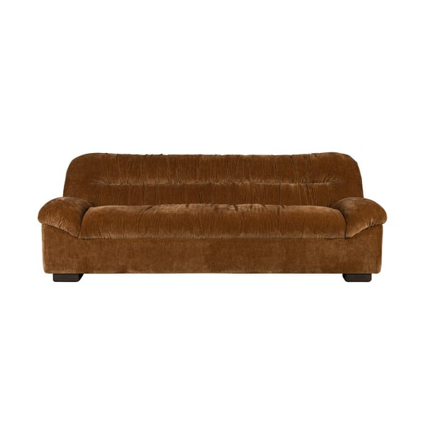 Rudos spalvos iš velveto sofa 214 cm Douglas – Dutchbone