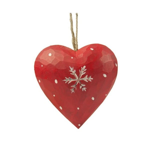 Raudona širdies formos pakabinama dekoracija Antic Line Heart