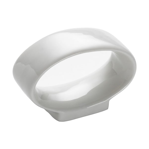 Baltas porcelianinis servetėlių žiedas Maxwell & Williams Basic