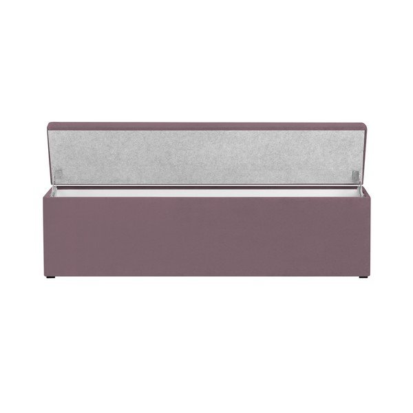 Levandų violetinės spalvos pufas su sandėliavimo vieta Mazzini Sofos Ancona, 200 x 46 cm-image-2