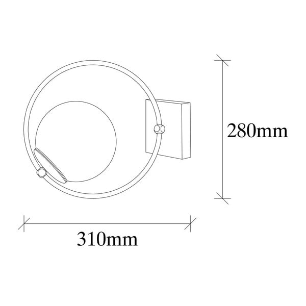 Juodas metalinis sieninis šviestuvas Opviq lights Aria-image-2