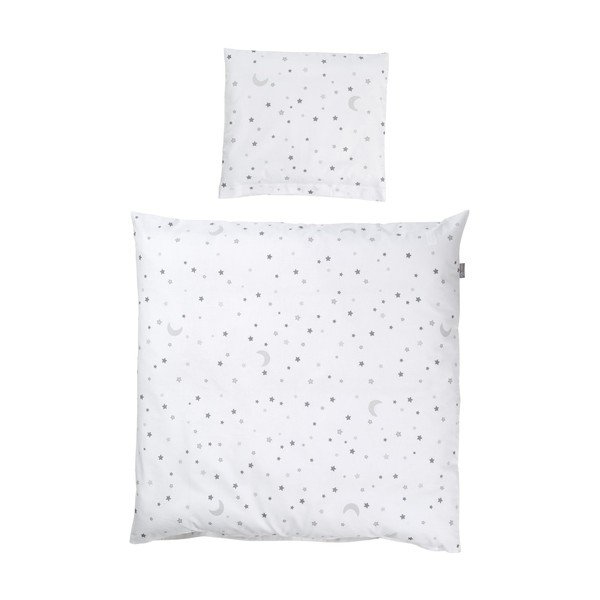 Baltos spalvos iš medvilnės vaikiška patalynė vaikiškai lovai 80x80 cm Sternenzauber – Roba