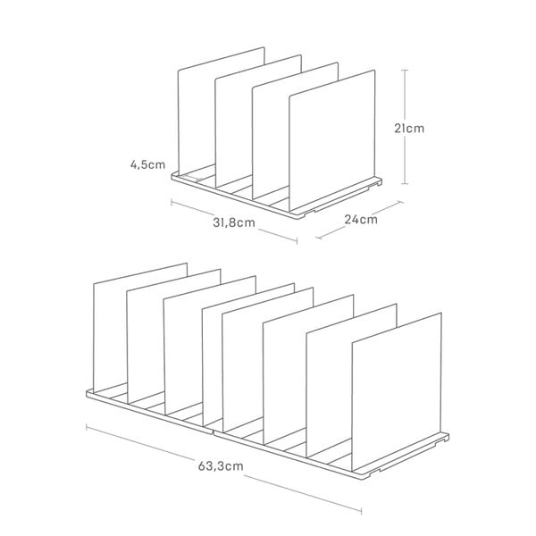 Iš plastiko drabužių spintos organizatoriai rankinėms 2 vnt. Smart – YAMAZAKI-image-3