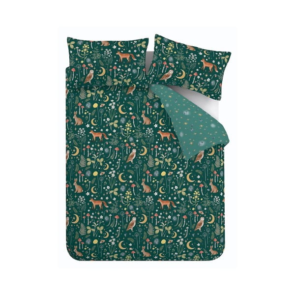 Dvigulė/itin ilga patalynė tamsiai žalios spalvos 230x220 cm Enchanted Twilight – Catherine Lansfield