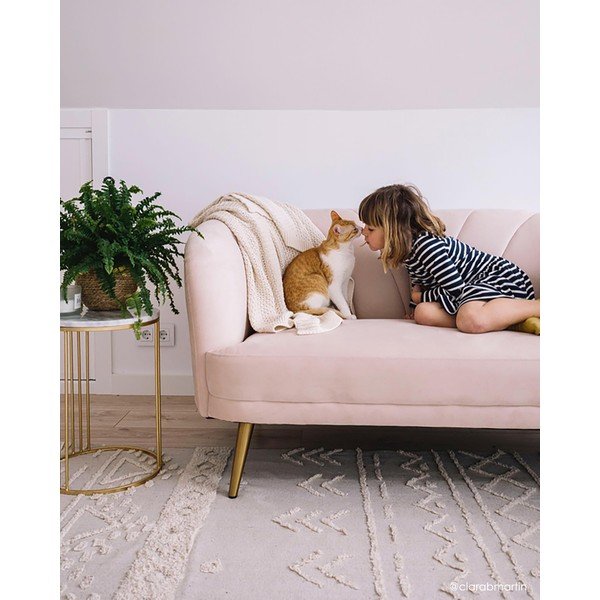 Skalbiamas/rankų darbo iš medvilnės kilimas baltos spalvos 140x200 cm Tribu Natural – Lorena Canals-image-4